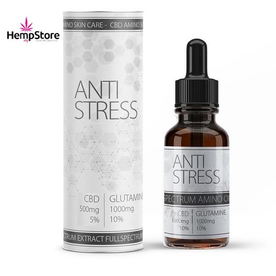 VALEO anti stress 500mg CBD olaj + 1000mg L-Glutamine