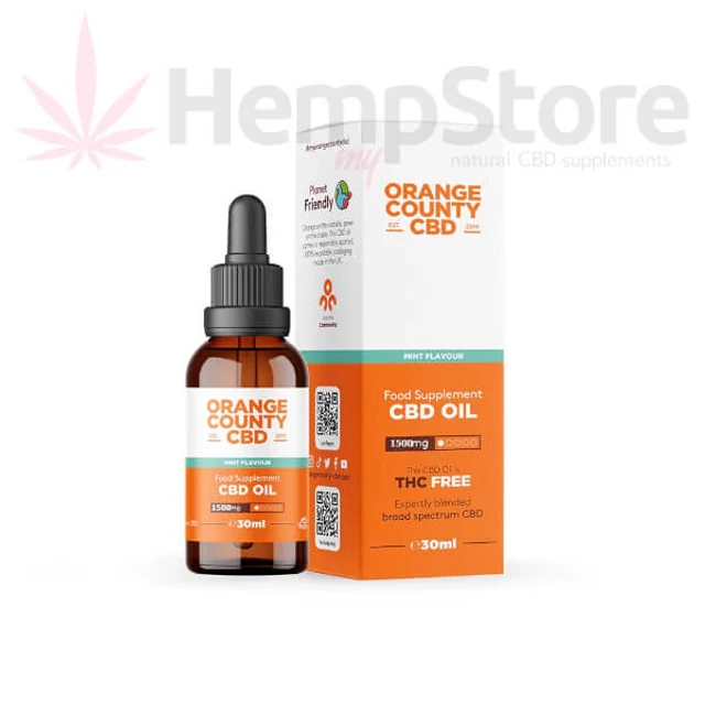 1500mg CBD Olaj cseppek – 30ml Peppermint - 2022