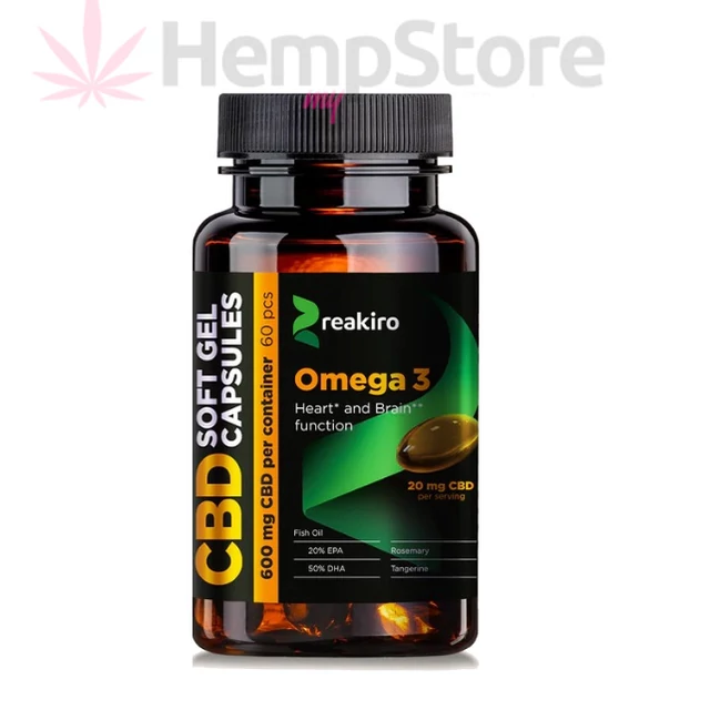 Reakiro CBD kapszula 600mg - Omega 3 - new