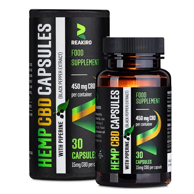 Reakiro Hemp CBD 450mg - kapszula 30db