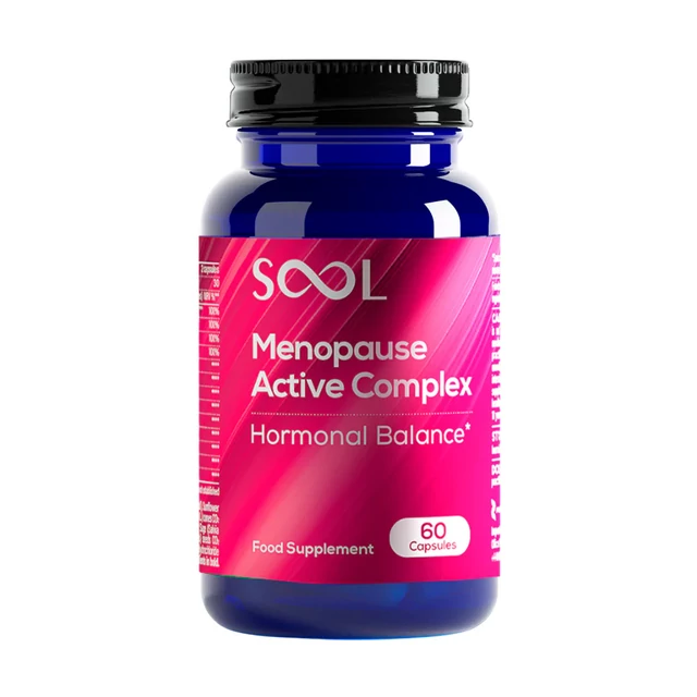 SOOL Menopause Active Complex – hormonmentes étrend-kiegészítő kapszula a klimax tüneteinek enyhítésére, 60 db
